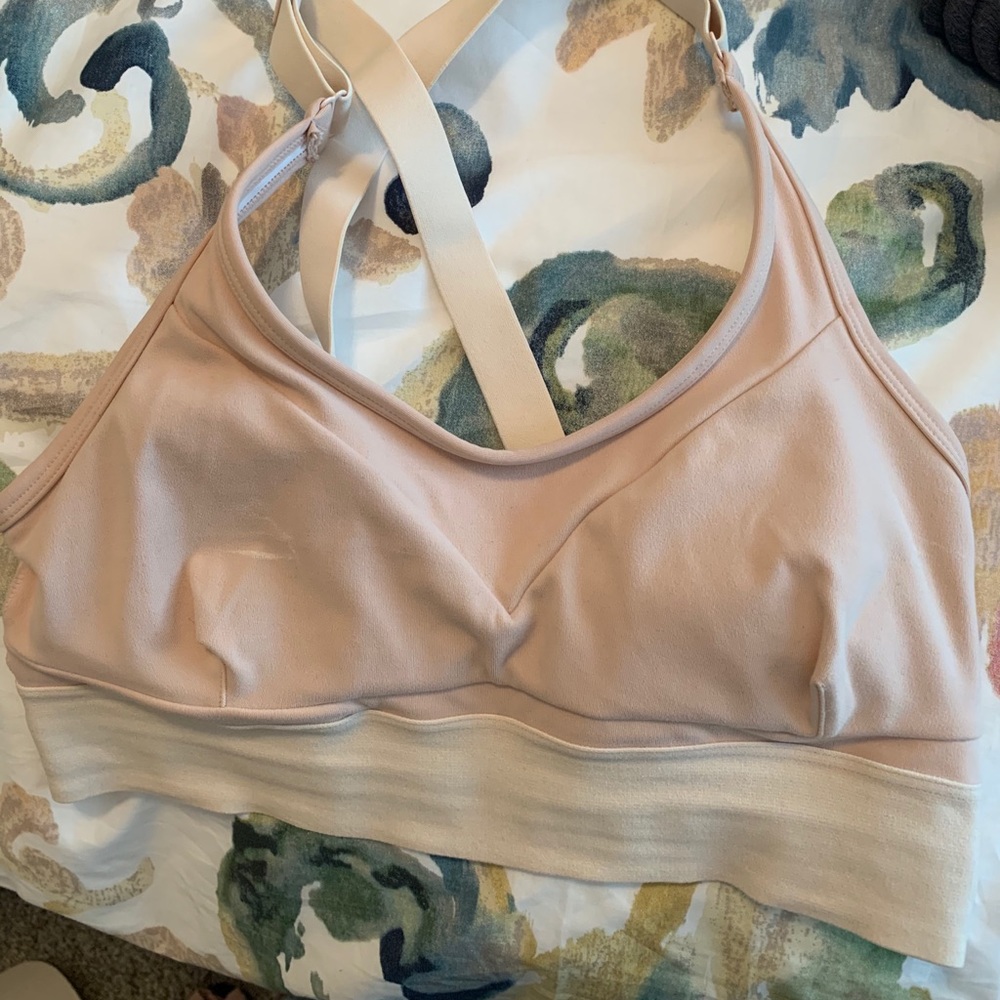 Varley blush sports bra
